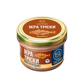 Ікра Тріски ТМ "ОСТРІВ" 190г 302101 фото